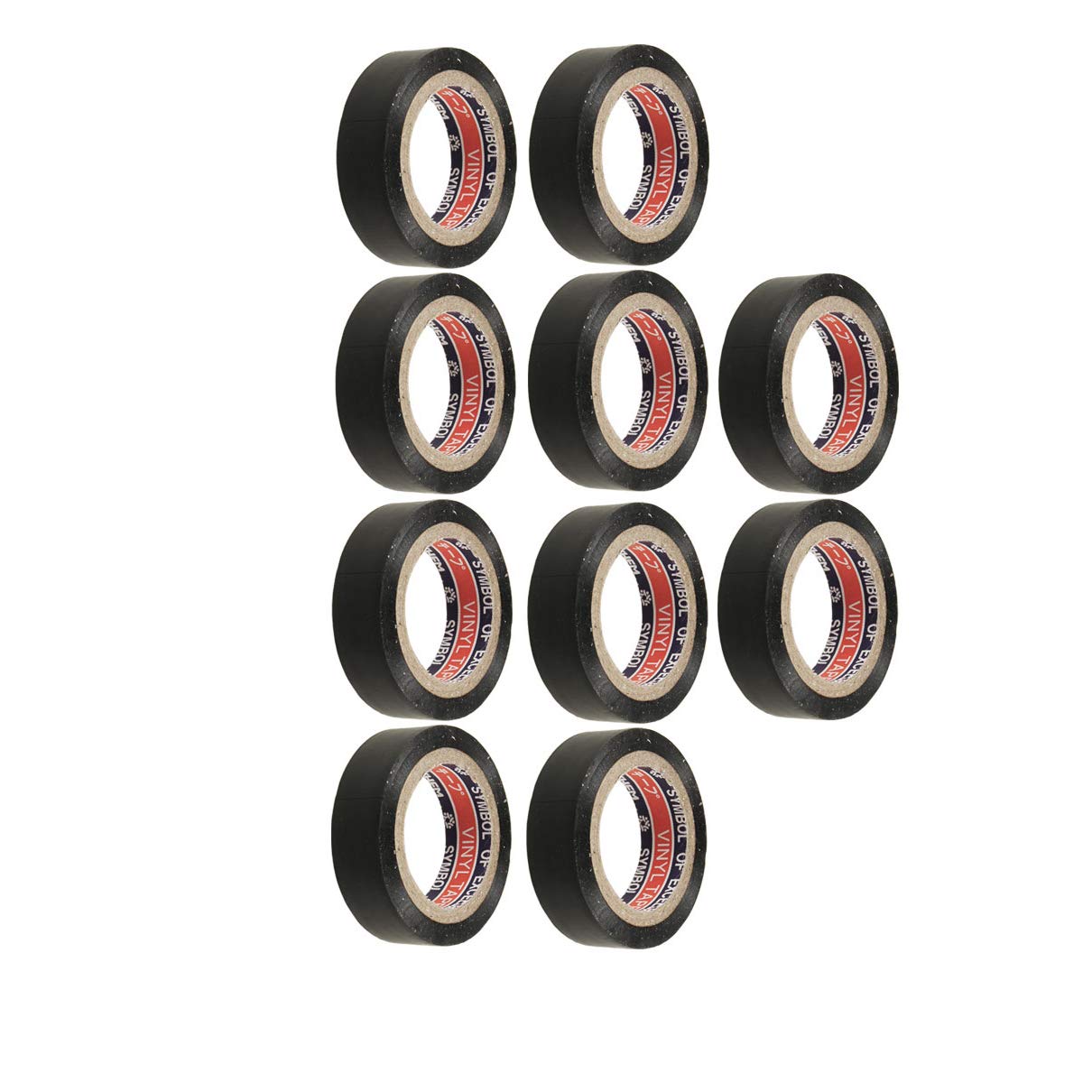 10 Pack Black Electrical Tape - 18M x 16mm High-Temperature Adhesive Insulation Tape for Wiring, Repairs & DIY Projects - Waterproof, Durable & Flexible for Home, Office & Automotive Use
