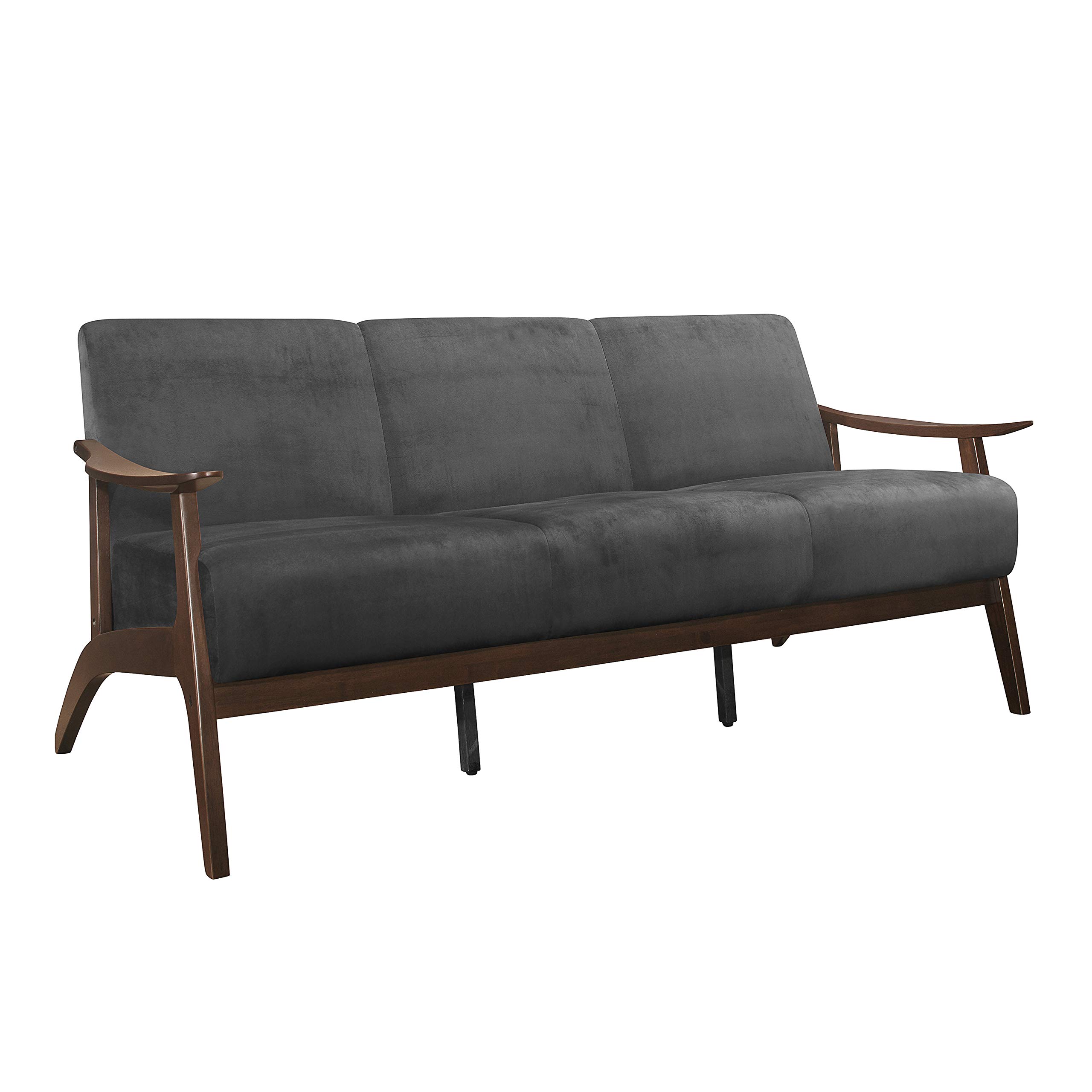 Lexicon Savry 3-Piece Living Room Sofa Set - Modern Dark Gray Fabric Sectional Couch with Pillows for Small Spaces | Perfect for Apartments, Condos & Cozy Family Rooms
