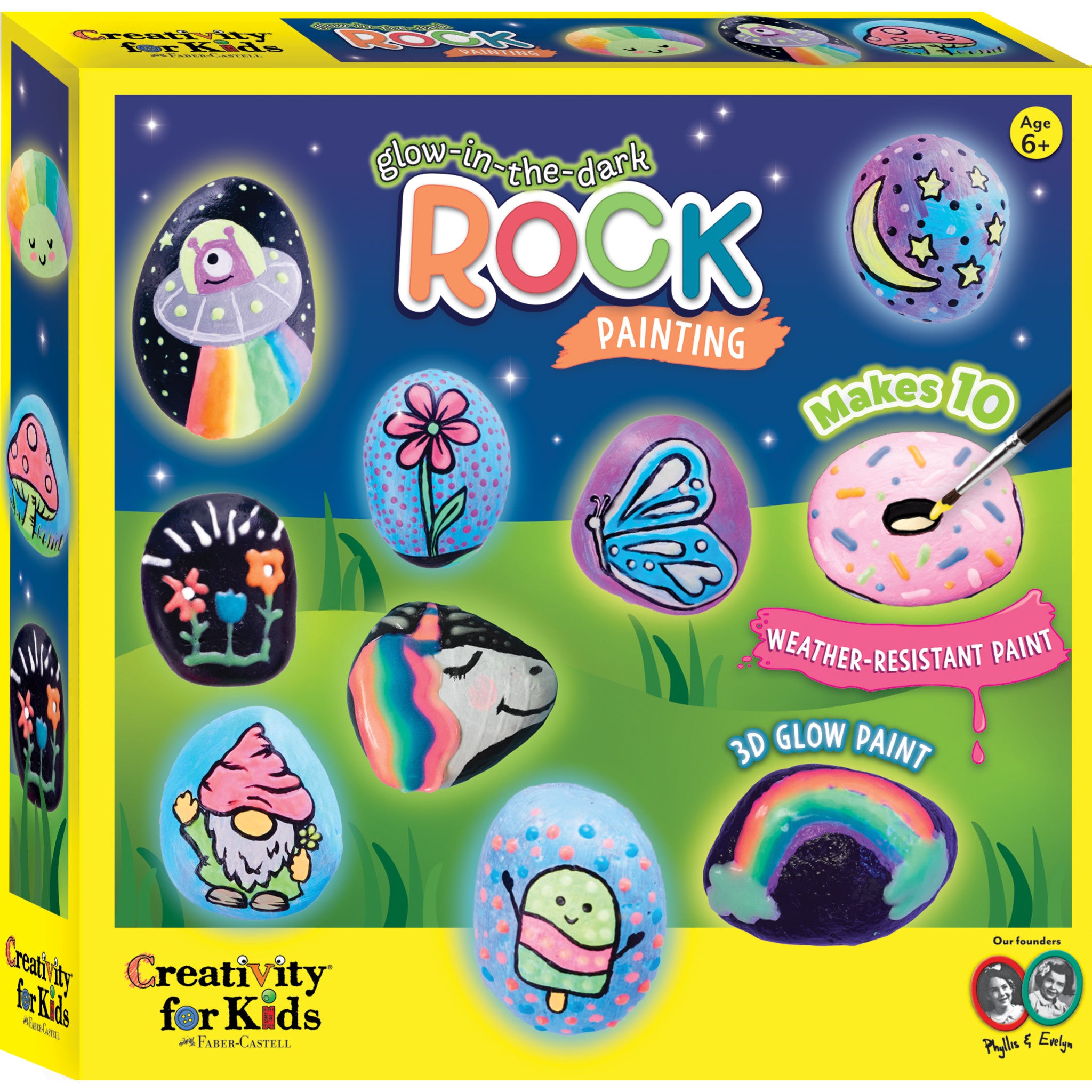 Glow in the Dark Rock Painting Kit - DIY Creative Art Set for Kids & Adults (#6232000) - Perfect for Nighttime Decor, Garden Markers & Fun Family Activities