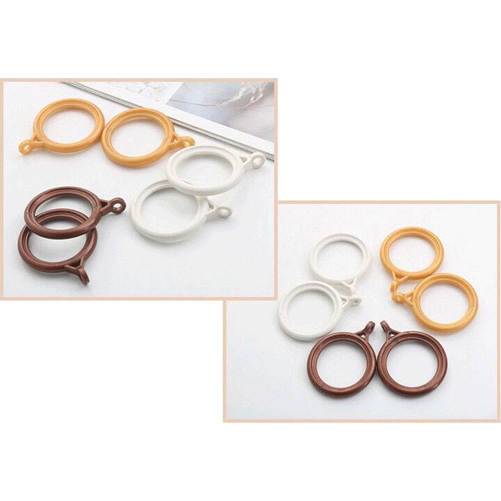 60 PCS White Shower Curtain Rings - Durable PC Hooks for Roman Rods, Thickened & Silent Round Rings - Perfect for Bathroom, Hotel, and Home Decor Accessories