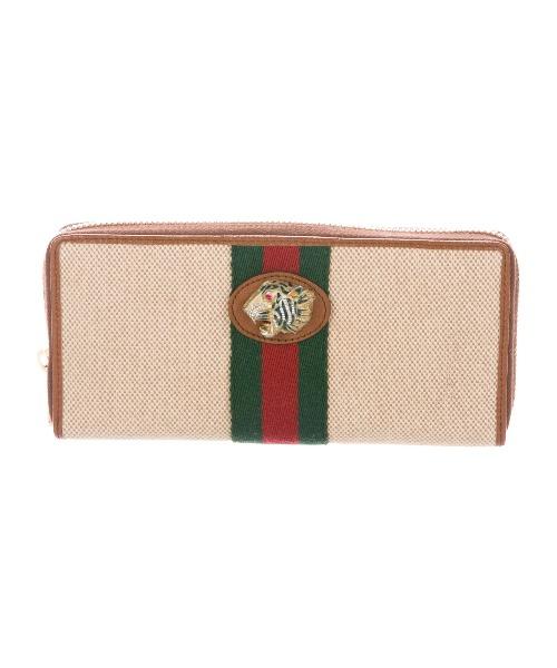 Gucci Rajah Zip Around Wallet in Beige Vintage Canvas - Stylish & Durable for Everyday Use & Travel