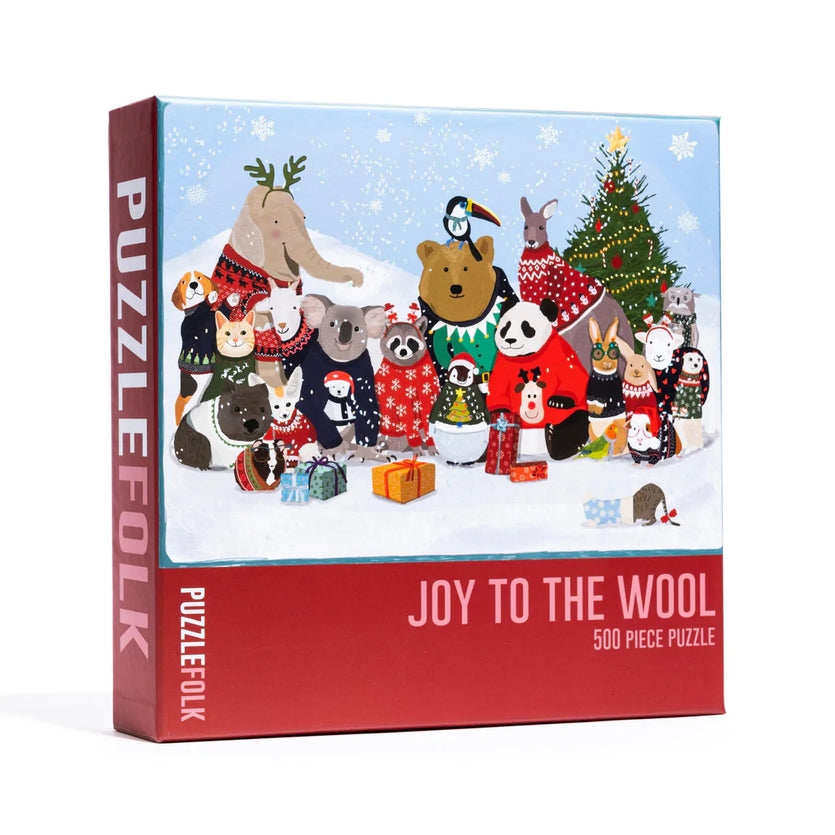 Joy To the Wool 500 Piece Jigsaw Puzzle - Fun Family Activity, Holiday Gift & Home Decor for Puzzle Lovers