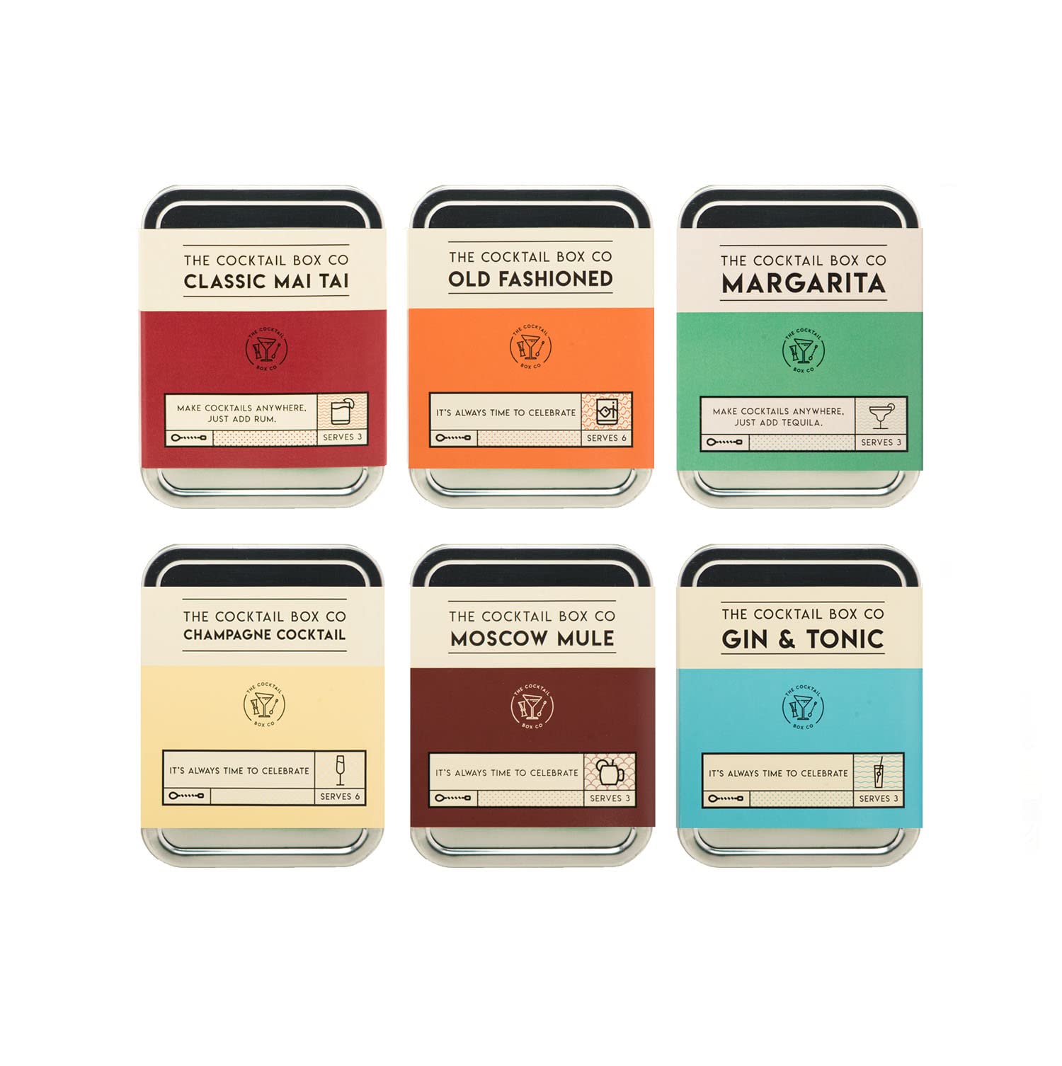 Premium Handcrafted Cocktail Travel Kit - 6 Mixology Sets for Craft Cocktails | Perfect for Home Bars, Parties & Outdoor Adventures