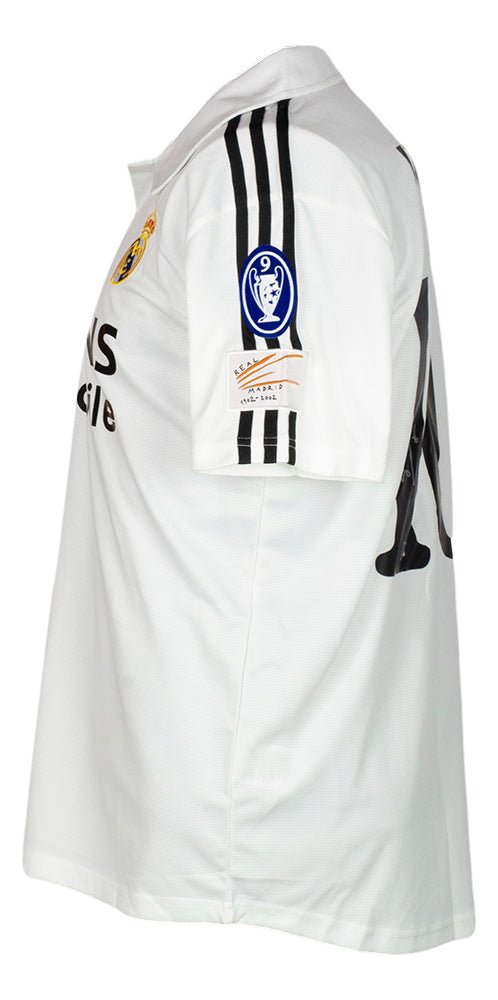 Luis Figo Autographed White Real Madrid Soccer Jersey - Authentic Signed Football Shirt - Perfect for Collectors, Fans, and Sports Memorabilia Displays