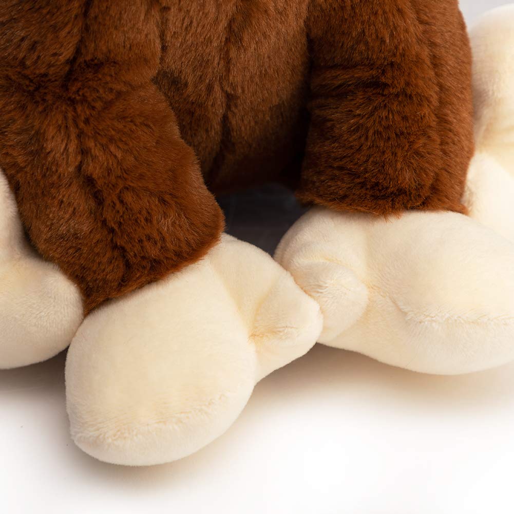HollyHOME 12 Inch Plush Monkey Stuffed Animal - Soft Brown Monkey Toy for Kids, Perfect Birthday Gift & Cuddly Companion for Bedtime, Playtime and Nursery Decor