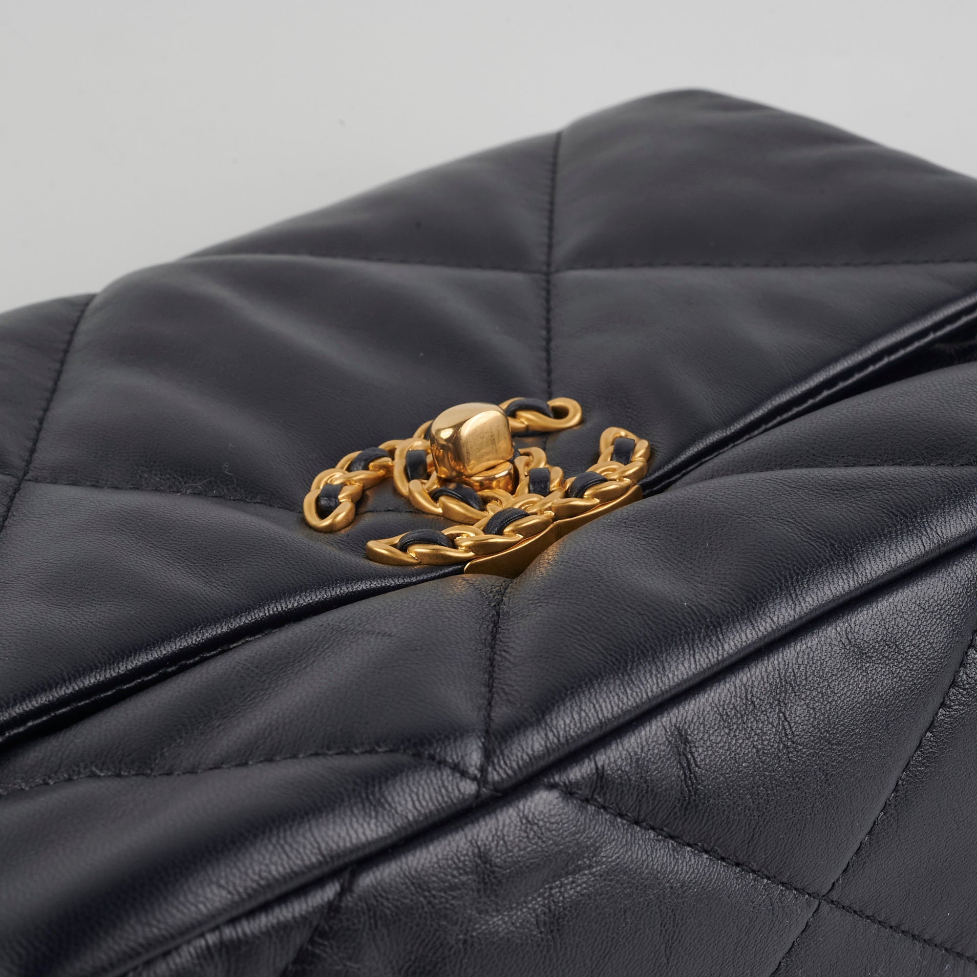 Chanel Small 19 Navy Blue Leather Shoulder Bag - Luxury Designer Handbag for Women | Perfect for Work, Travel & Evening Events