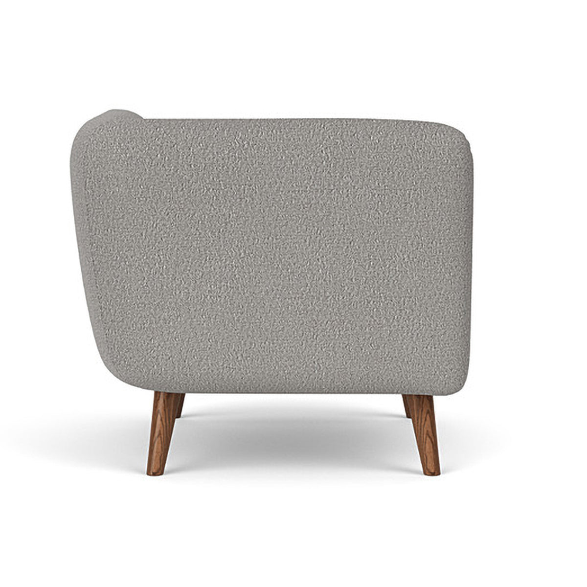 Alfred Boucle Right 1 Seater Modular Sofa - Modern Accent Chair for Living Room, Bedroom & Office - Compact Single Seater Couch with Removable Cushions