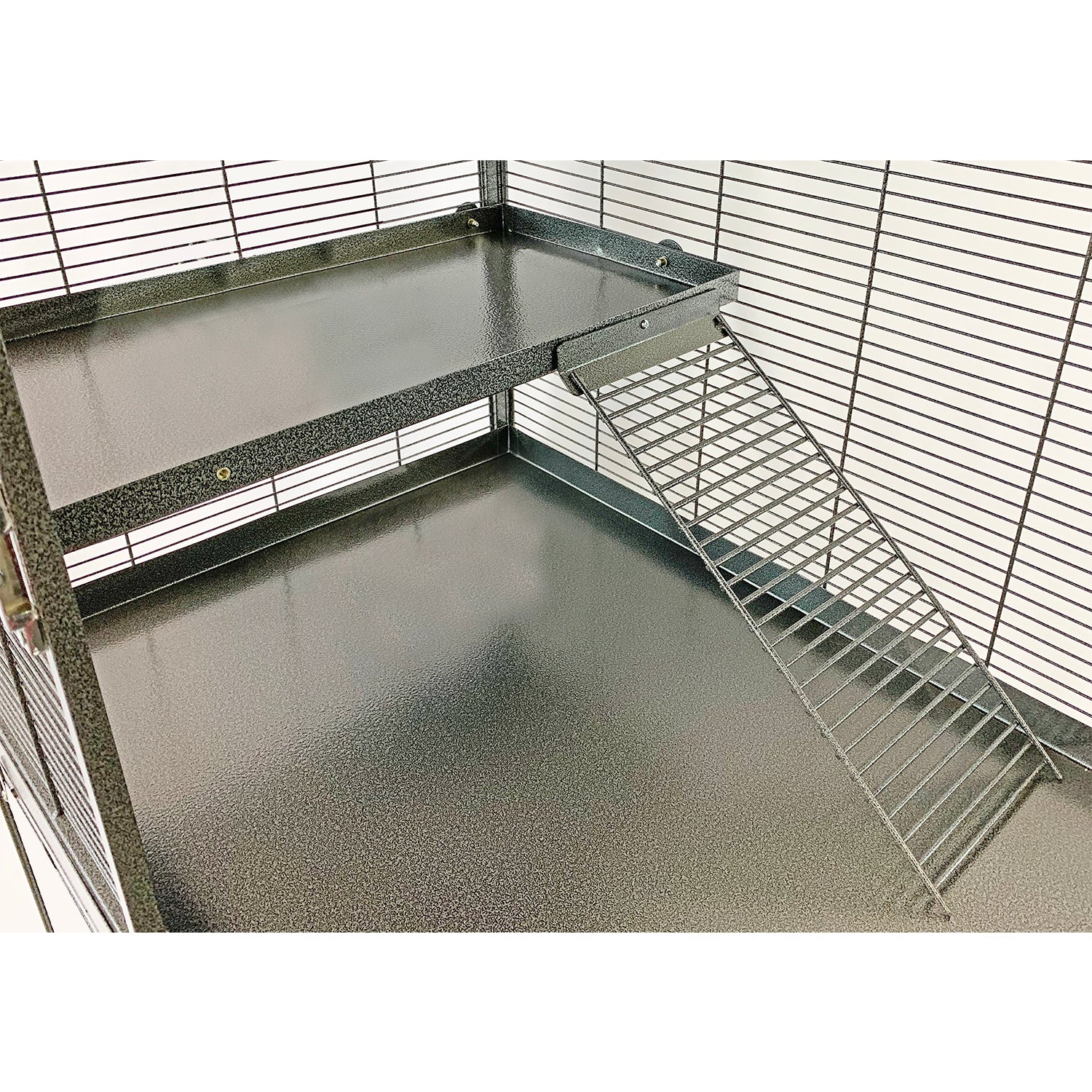 2 Level Mansion Cage for Small Pets - Durable Metal Hamster Cage with Ramps & Platforms - Perfect for Hamsters, Mice, Gerbils & Other Small Animals - Ideal for Home, Office or Classroom Use