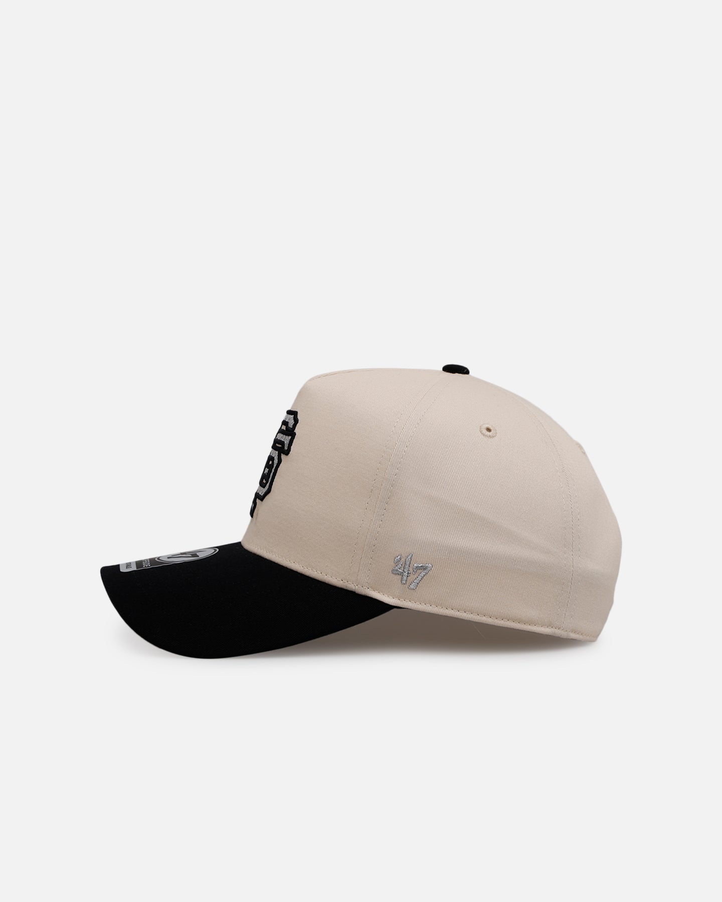 47 Brand San Francisco Giants 'Herringbone' 47 Offside Snapback Hat - Adjustable Baseball Cap for Men & Women - Natural/Black - Perfect for Sports Fans, Casual Wear & Game Day Outfits