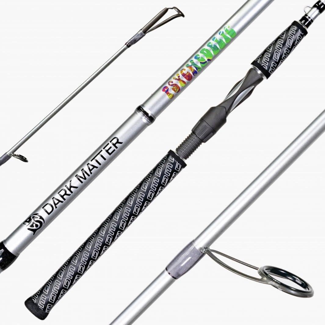 Premium Dark Matter Psychedelic Inshore Spinning Rods - High Performance Saltwater Fishing Rod for Bass, Trout & Redfish - Perfect for Kayak, Pier & Shoreline Fishing Adventures