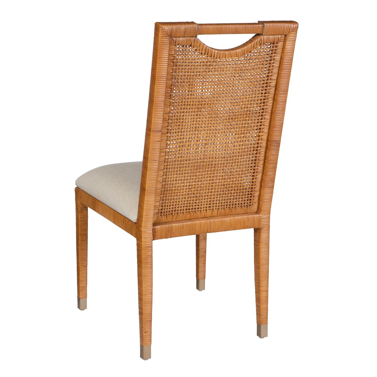 Natural Rattan Dining Chair - Woven Cane Seat & Solid Wood Frame - Comfortable & Stylish for Indoor/Outdoor Use - Perfect for Patio, Garden, Dining Room & Restaurant Decor