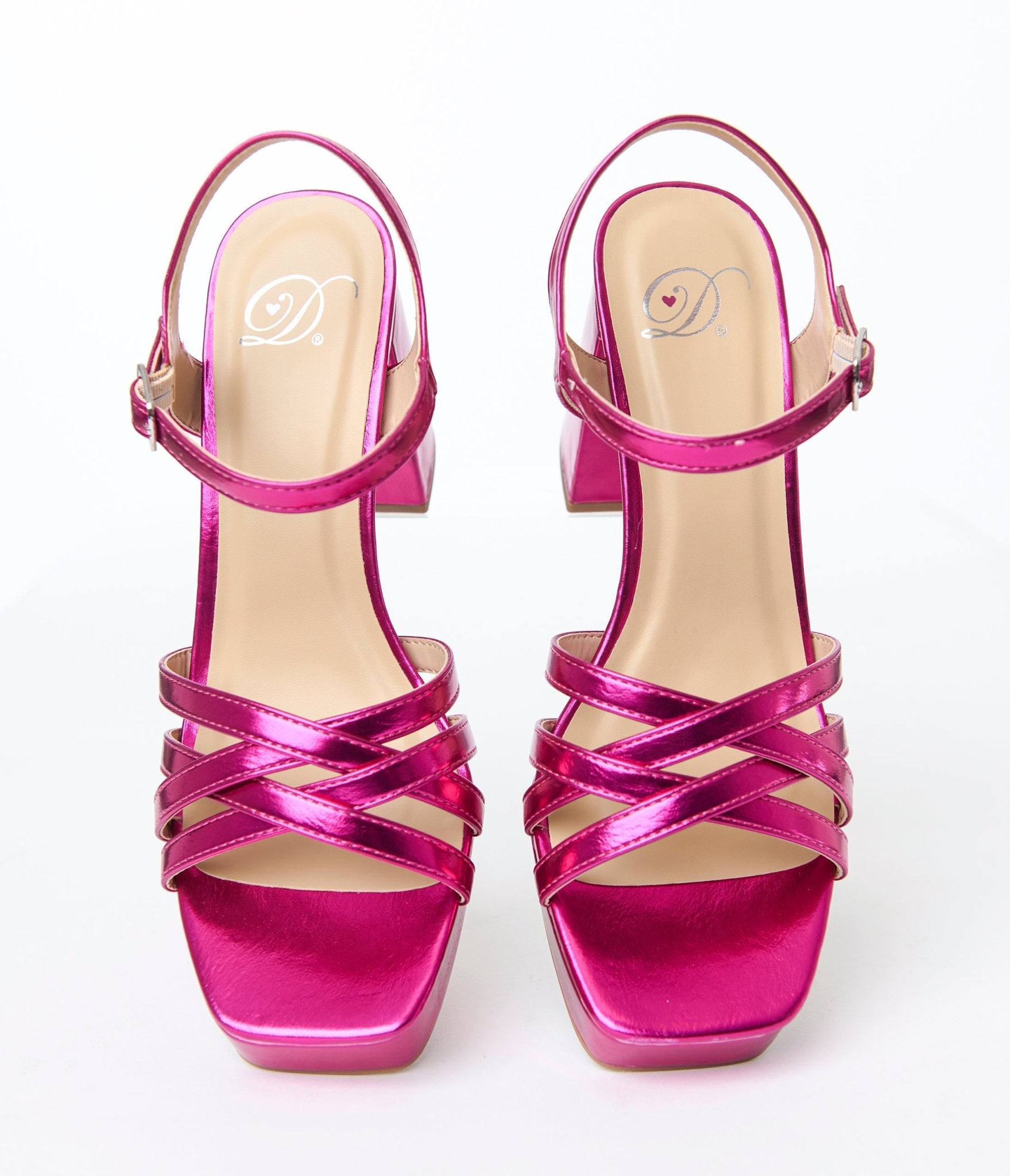 Stylish Magenta Metallic Faux Leather High Heels for Women - Perfect for Parties, Weddings & Evening Events