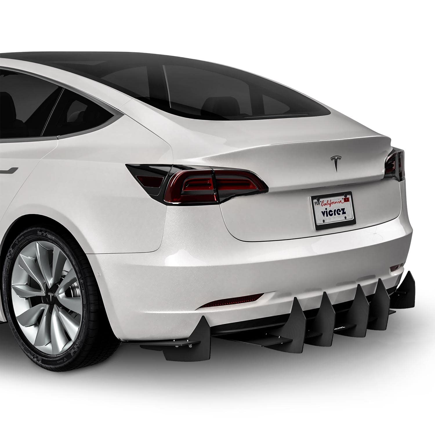Vicrez Centa VR2 Rear Diffuser vz102381 for Tesla Model 3 2017-2025 - Carbon Fiber Rear Bumper Upgrade for Enhanced Aerodynamics & Sporty Look - Perfect for Car Enthusiasts & Performance Modifications