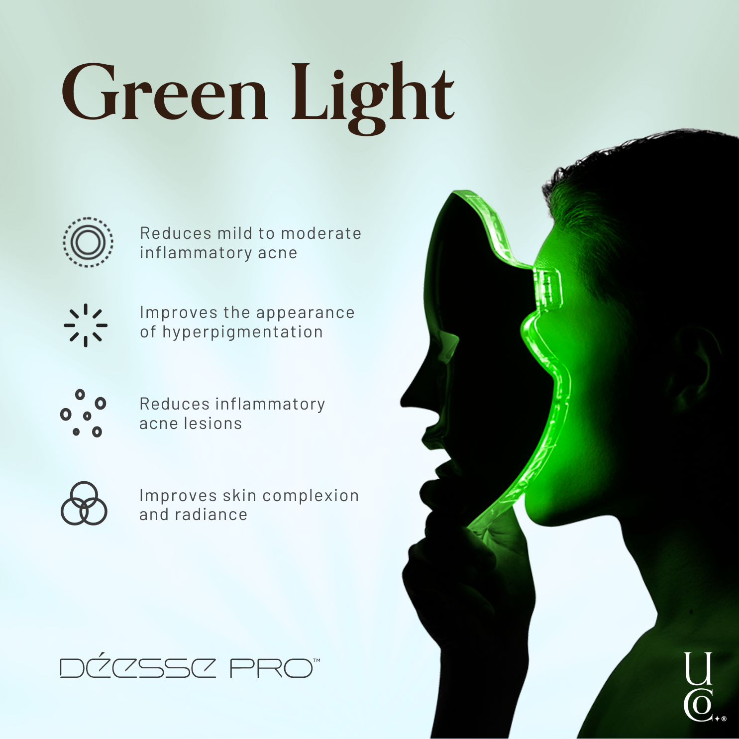 Déesse Pro EOS X LED Phototherapy Mask for Skin Rejuvenation - Anti-Aging & Acne Treatment Facial Device for Home Spa & Professional Use