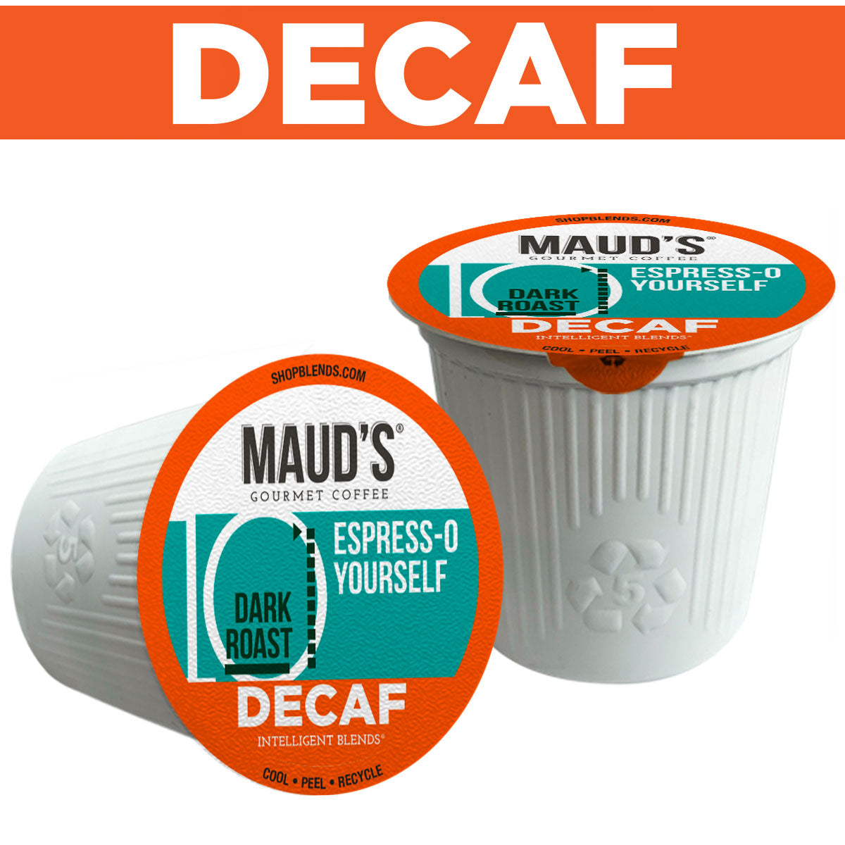 Maud's Decaf Espresso Roast Coffee Pods - 100% Arabica, Low Acid, Compatible with Keurig 2.0 - Perfect for Home, Office & Late-Night Coffee Cravings