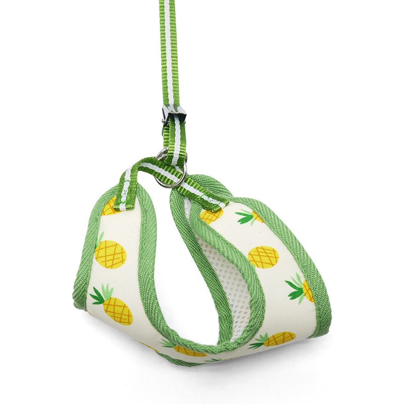 EasyGO Adjustable Pineapple Yellow Dog Harness - Soft & Breathable Pet Vest for Small to Medium Dogs - Perfect for Walking, Running & Outdoor Adventures