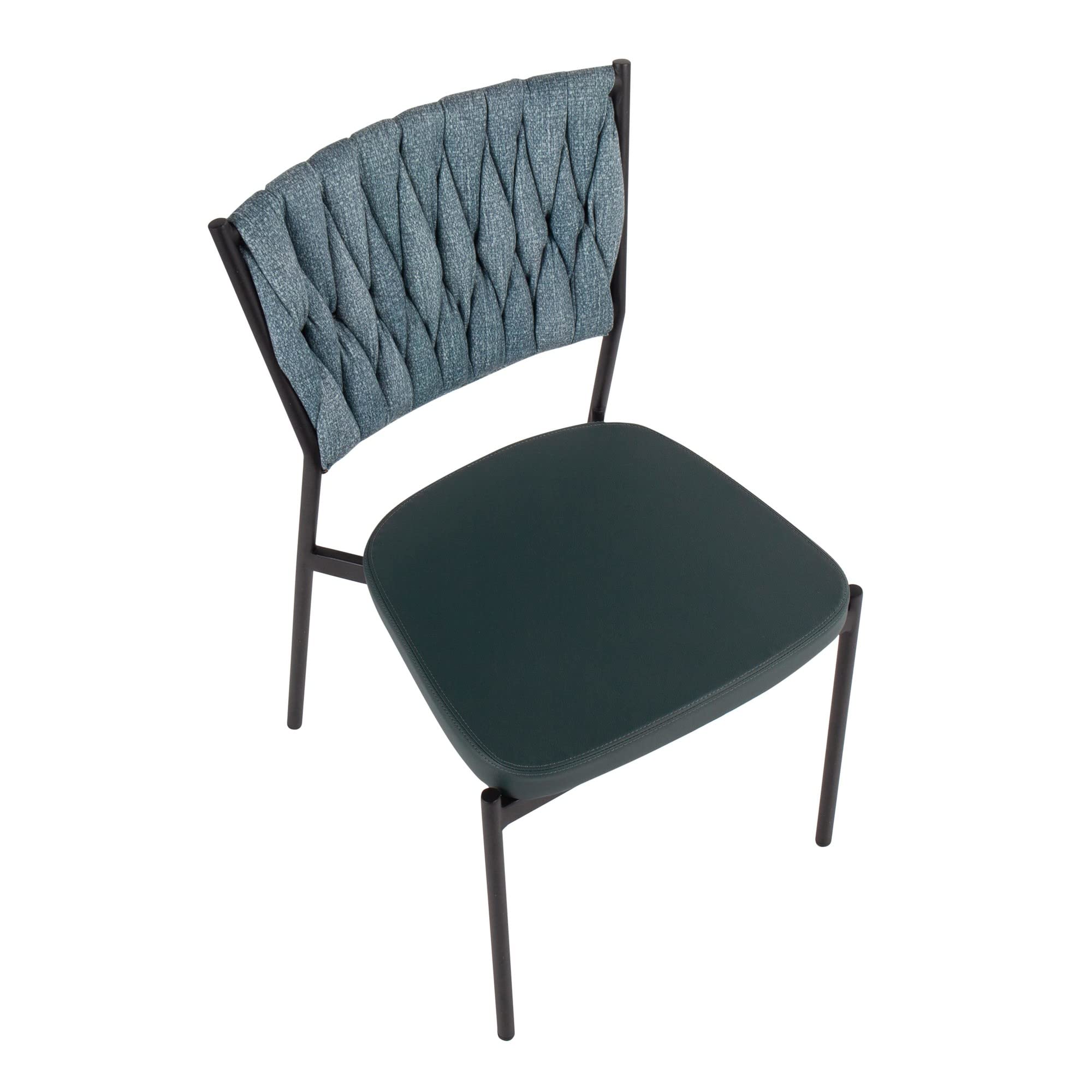 LumiSource Braided Tania Chair - Modern Upholstered Dining Chairs Set of 2, Comfortable Kitchen Chairs for Dining Table - Perfect for Small Spaces, Breakfast Nooks & Contemporary Dining Rooms