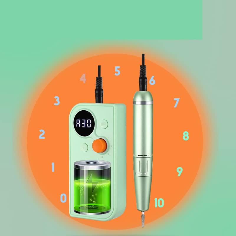 Professional Electric Nail Drill Machine 30000RPM - Portable Manicure & Pedicure Kit with Adjustable Speed for Acrylic Nails, Home Salon & Travel Use (White) - Perfect for DIY Nail Art, Gel Polish Removal & Nail Care