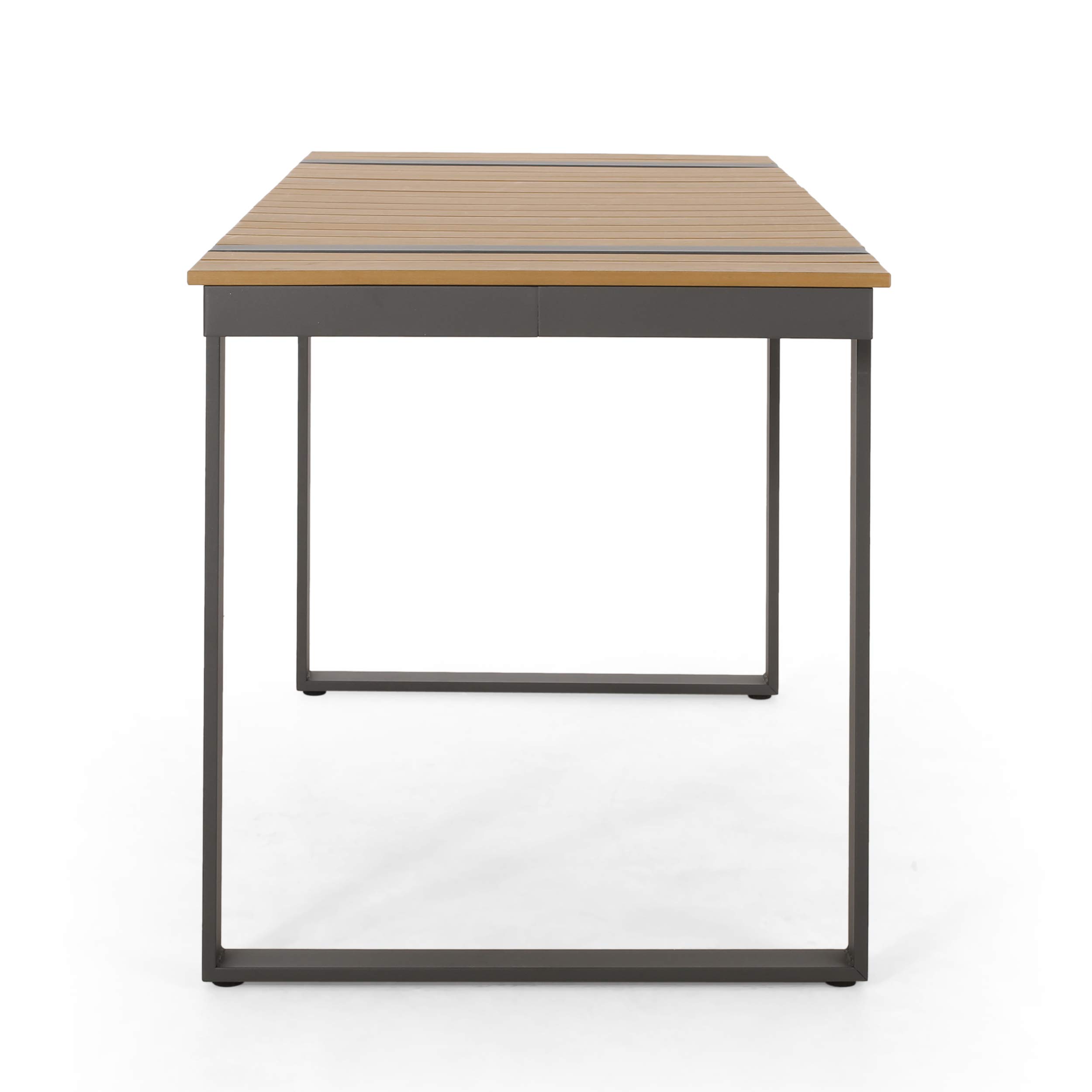 Christopher Knight Home Outdoor Dining Table - Weather-Resistant Gray & Natural Finish - Perfect for Patio, Garden, and Backyard Entertaining