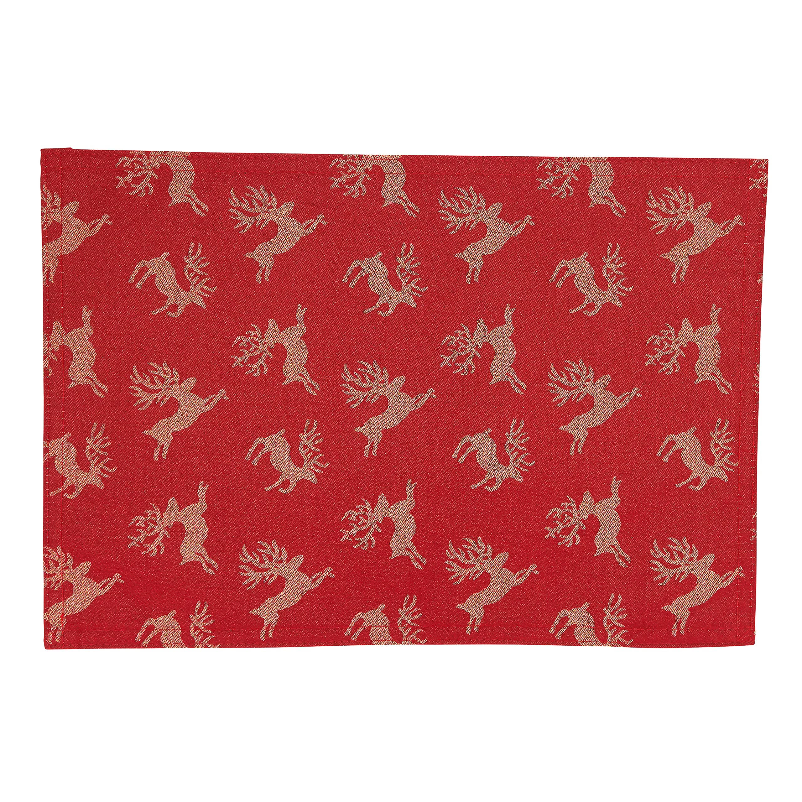 Reindeer Christmas Placemats Set of 4 - Holiday Table Decor for Dining, Party & Festive Home Decorations - Perfect for Christmas Dinner, Winter Celebrations and Cozy Gatherings