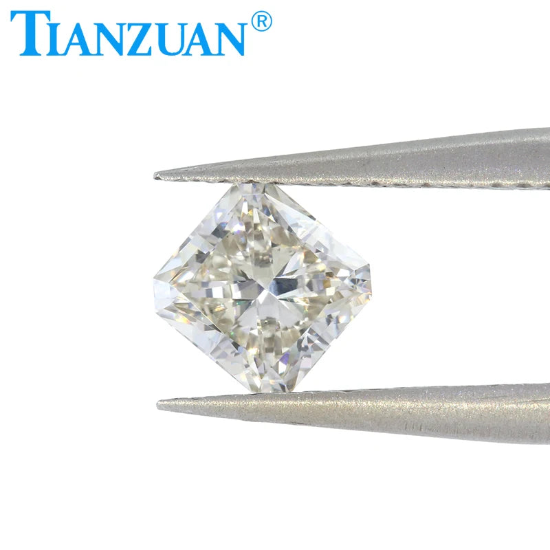 Radiant Cut Lab-Grown CVD Diamond - I/K Color VS2/SI1 Clarity, 2EX Cut, GEMID Certified Loose Gemstone Bead for Engagement Rings & Fine Jewelry Making