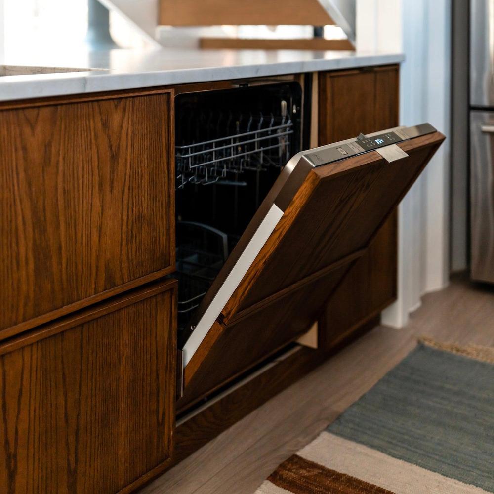 ZLINE 24 Inch Tallac Series 3rd Rack Panel Ready Dishwasher with Stainless Steel Tub - Ultra Quiet 51dBa (DWV 24) - Perfect for Modern Kitchens & Open Concept Homes