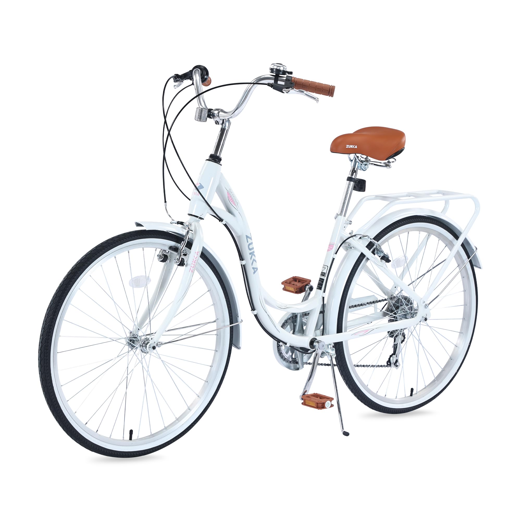 26 Inch Women's Beach Cruiser Bike - 7 Speed Comfort Bicycle for Commuting & Leisure - Adjustable Seat & Dual V Brakes - Perfect for Beach Rides, City Commuting & Outdoor Adventures