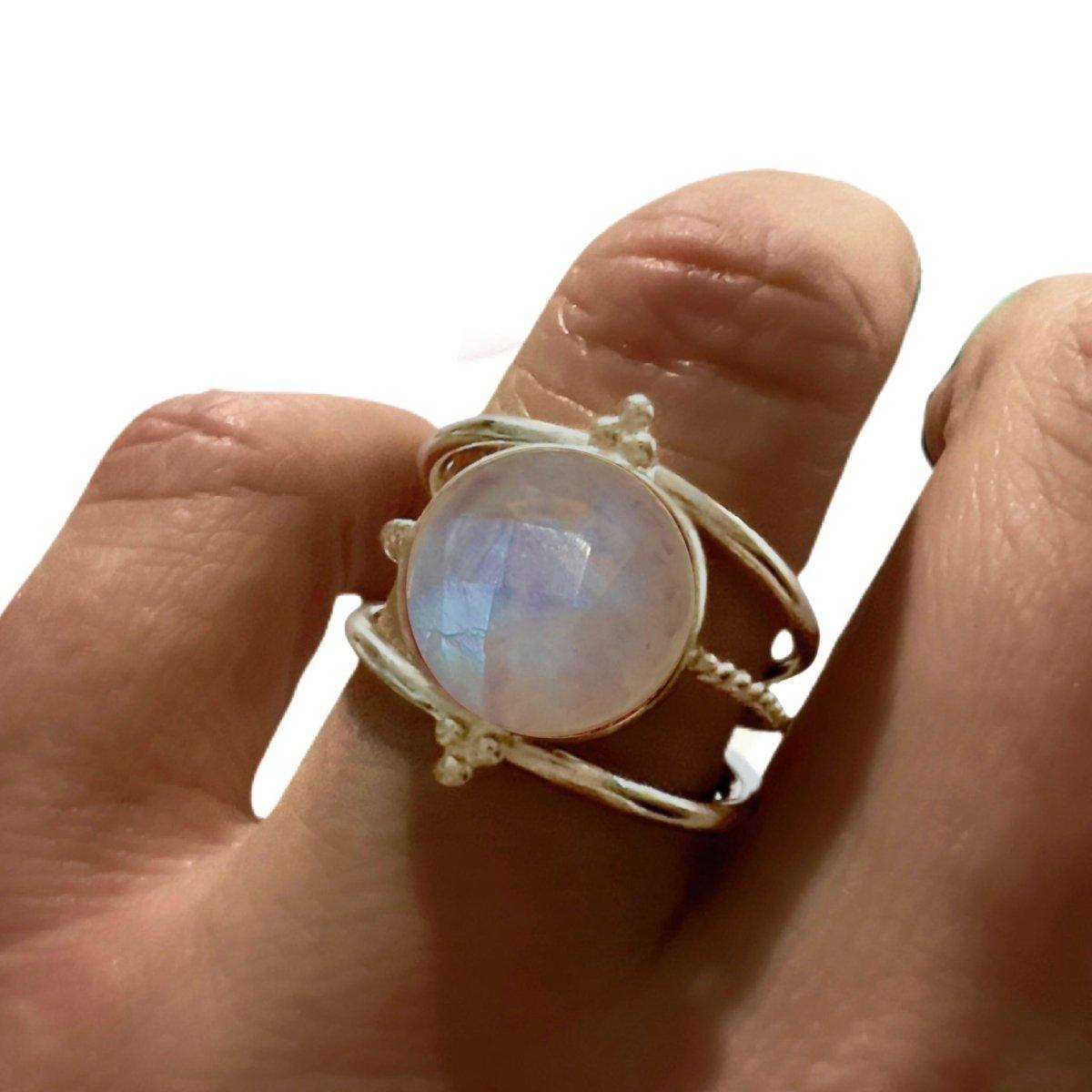 Laihas Free Spirit Moonstone Ring - Elegant Handmade Jewelry for Women, Perfect for Boho Chic & Everyday Wear