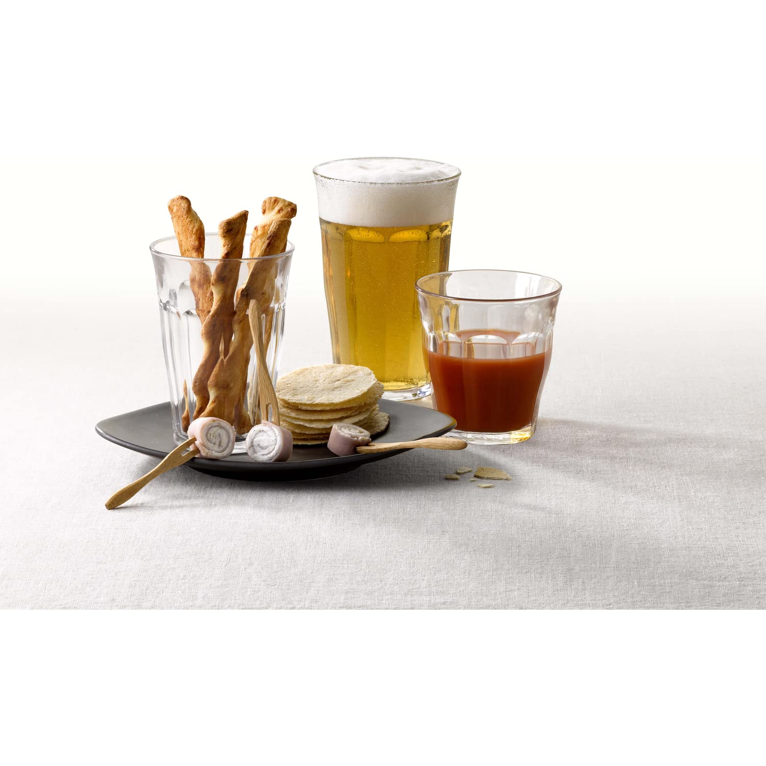 Duralex Picardie 8.5 oz (220 ml) Drinking Glasses - Set of 6 Unbreakable Tempered Glass Cups for Coffee, Juice & Water - Perfect for Home, Restaurant & Office Use