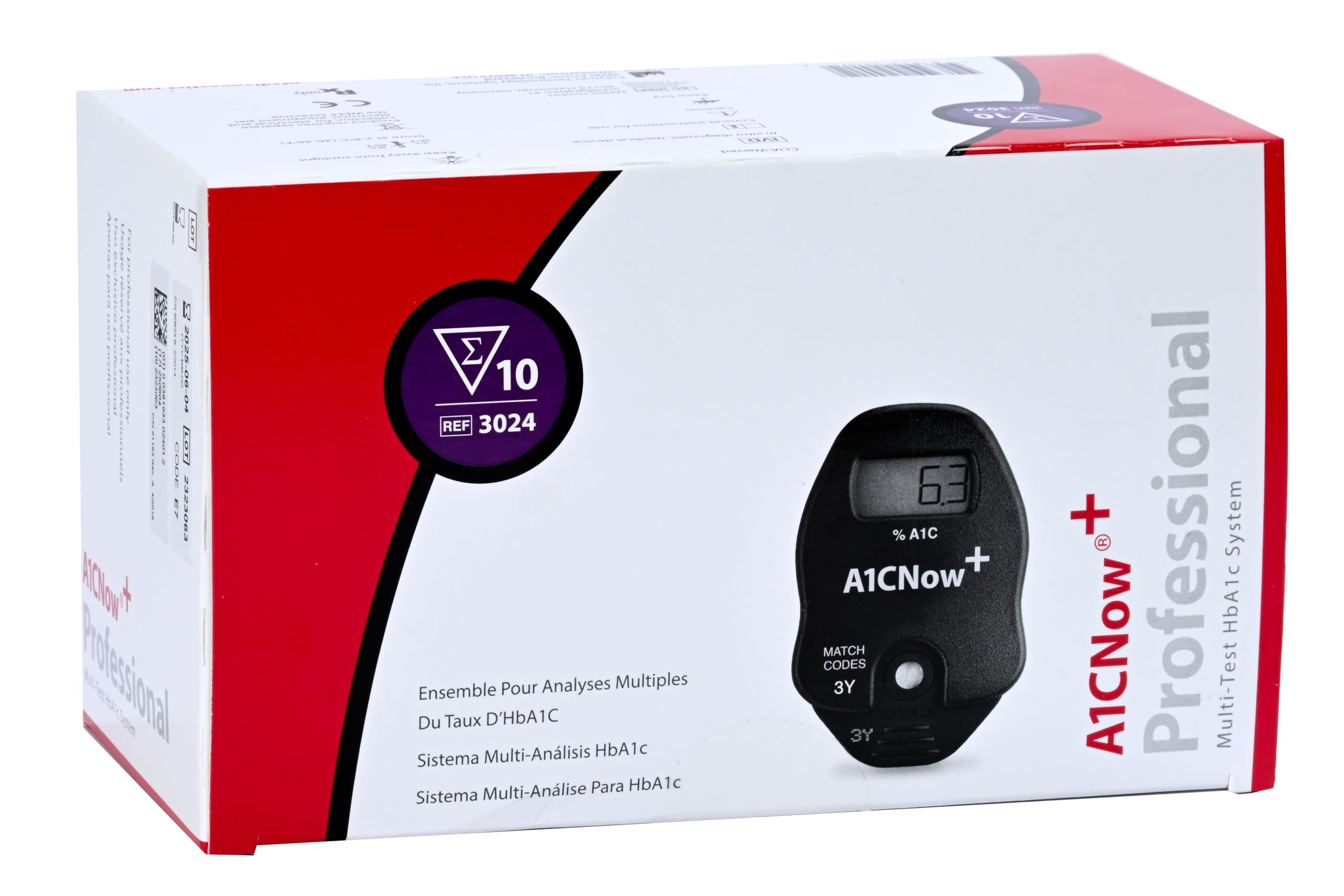 A1C Now+ Multi-Test Blood Glucose Monitoring System - 10 Test Kit for Diabetes Management | At-Home Testing for Blood Sugar Levels & Hemoglobin A1C