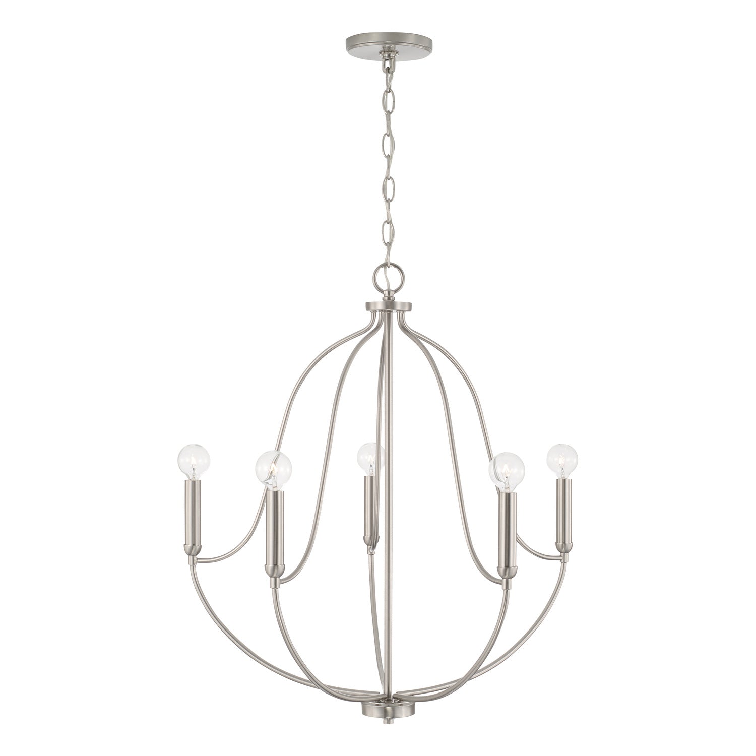 Capital Lighting Five Light Chandelier - Elegant Crystal Ceiling Fixture for Dining Room, Living Room & Bedroom | Perfect for Home Decor & Interior Design