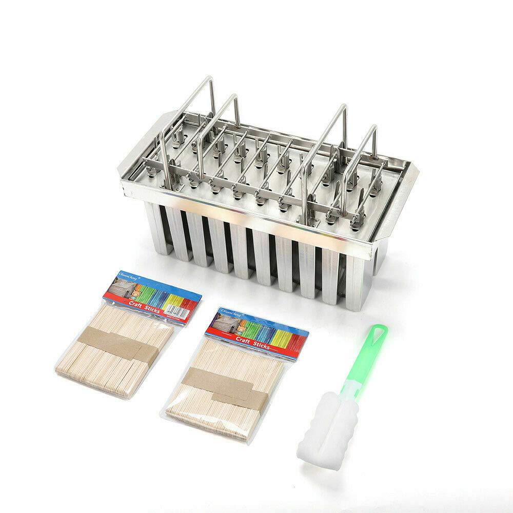 20-Piece Stainless Steel Popsicle Molds - DIY Ice Cream, Ice Pop & Lolly Maker with Sticks - Perfect for Homemade Frozen Treats, Summer Snacks & Kids Party Desserts