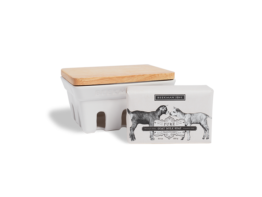 White Ceramic Soap Dish with Drain Holes - Elegant Bathroom Organizer for Bar Soap | Perfect for Sink Countertops, Showers & Spa-Like Bathrooms