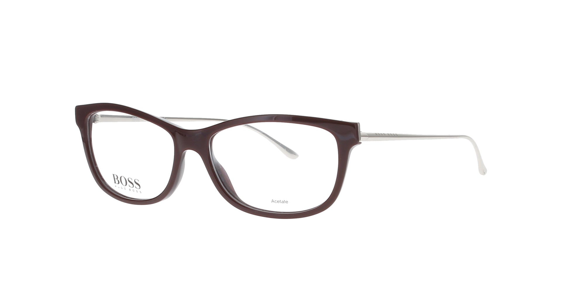Hugo Boss Burgundy & Gold Eyeglass Frames - Stylish & Durable for Work, Parties & Everyday Wear