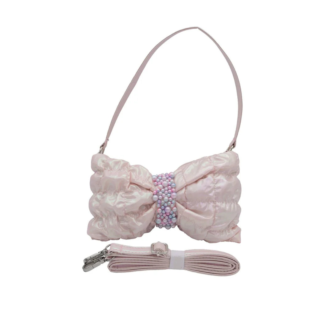 Bari Lynn Quilted Bow Purse for Women - Elegant Crossbody Bag with Adjustable Strap, Perfect for Date Night, Wedding & Special Occasions