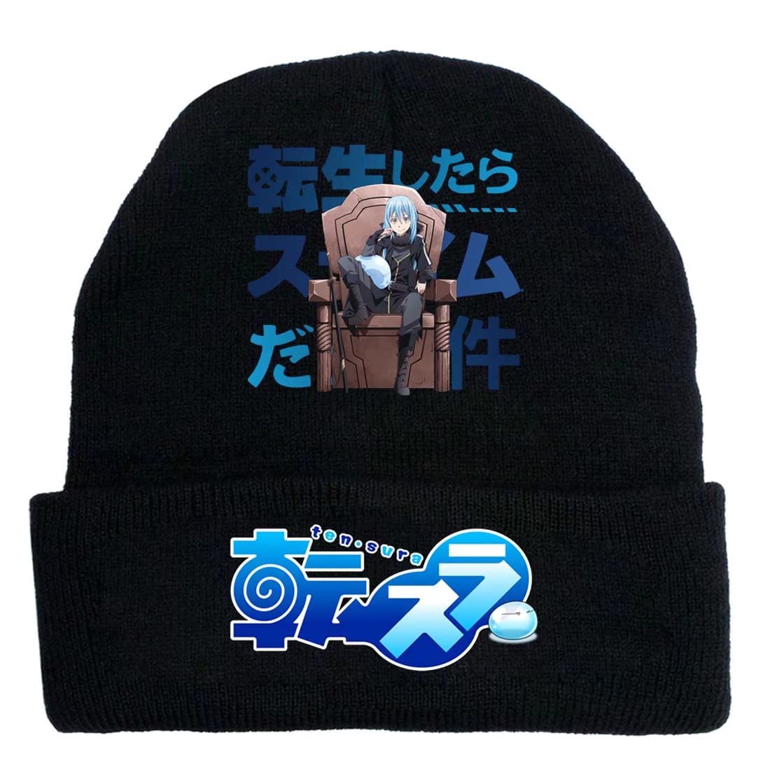 ACEFAST INC Anime That Time I Got Reincarnated as a Slime Beanie Hat - Warm Knit Skull Cap for Men & Women - Perfect for Winter, Cosplay, and Anime Fans