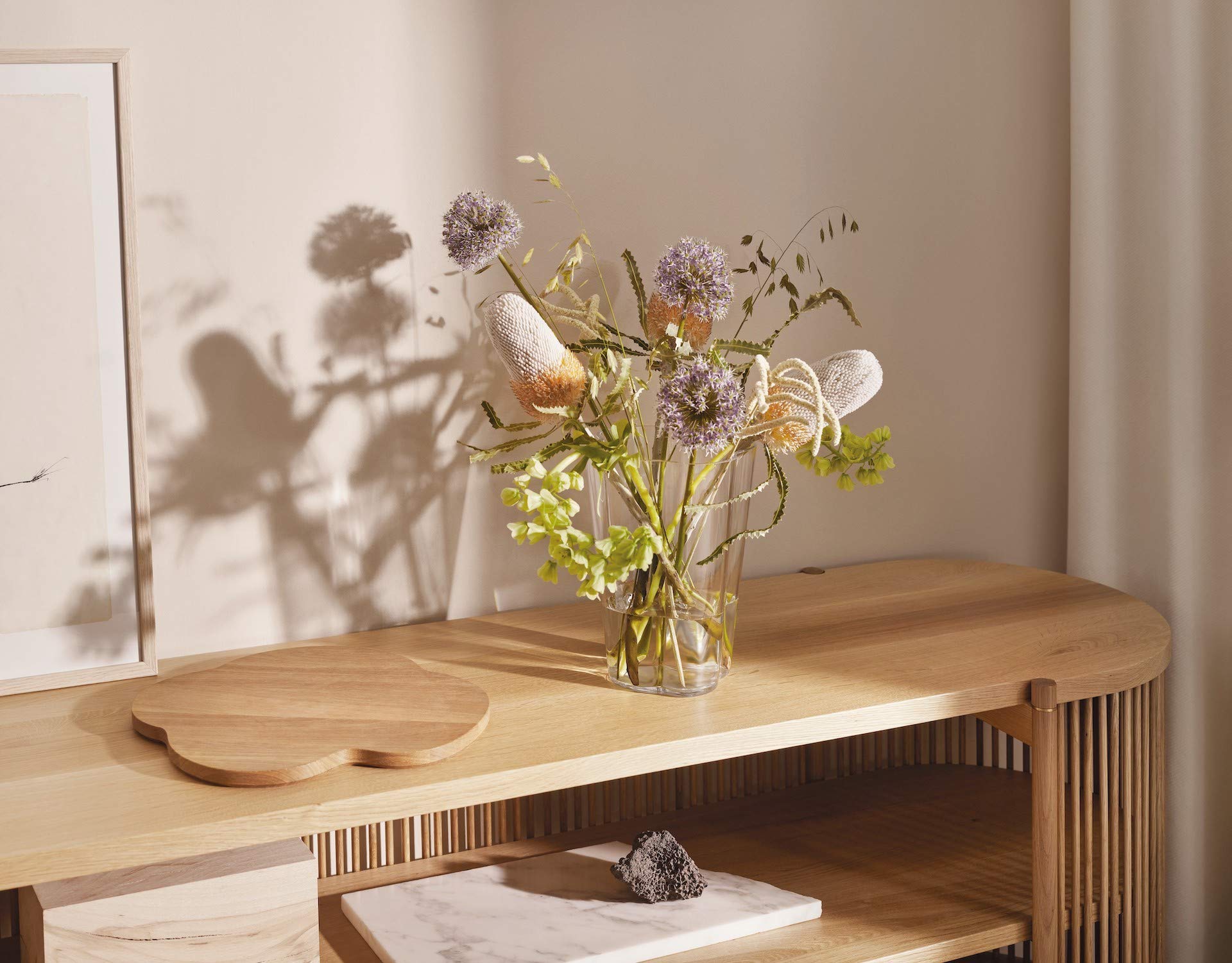 Aalvar Aalto Vase (Large) - Clear Glass Decorative Vase for Home & Office Decor | Perfect for Flowers, Centerpieces & Scandinavian Interior Design
