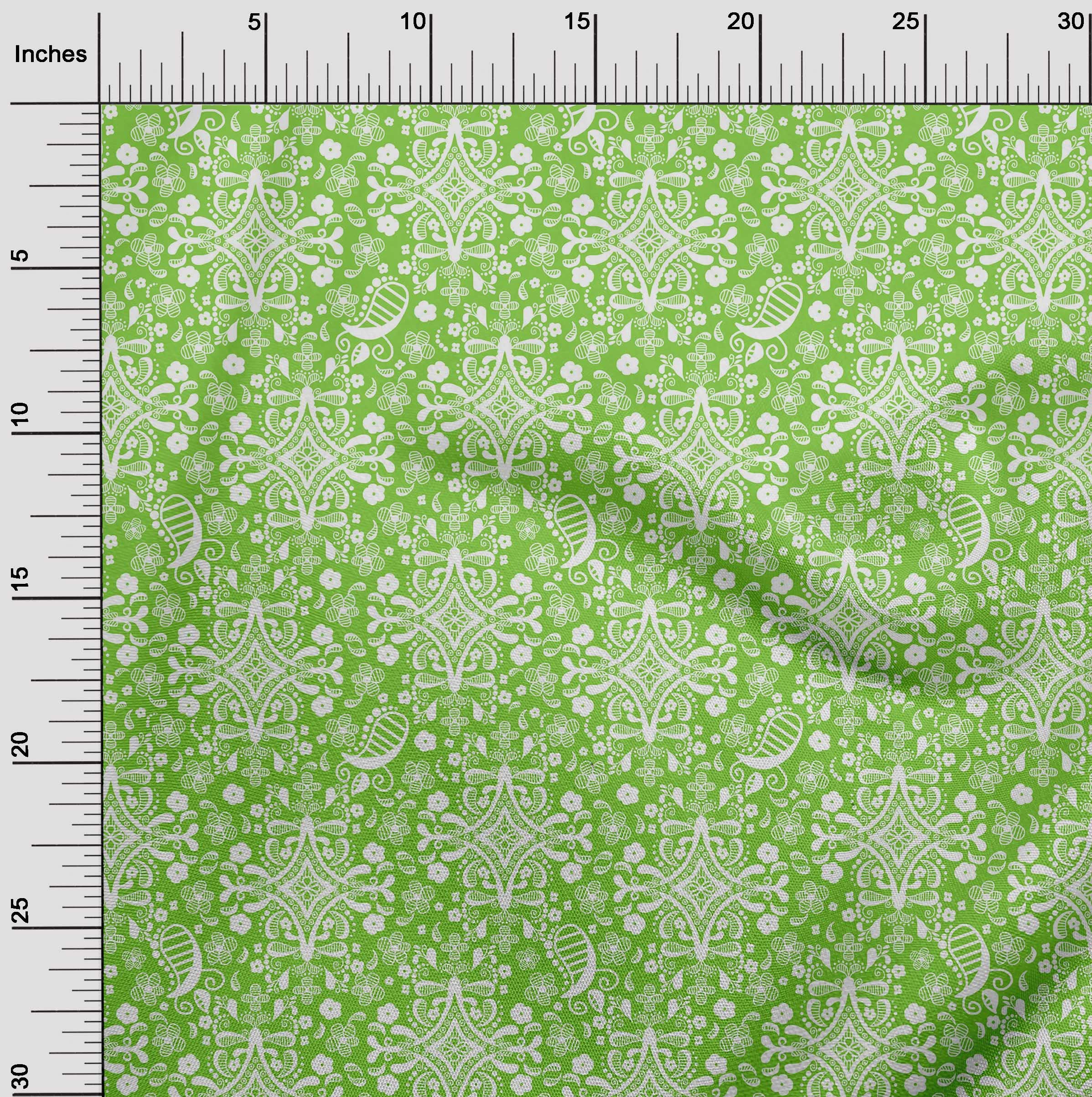oneOone Viscose Chiffon Green Fabric - 42