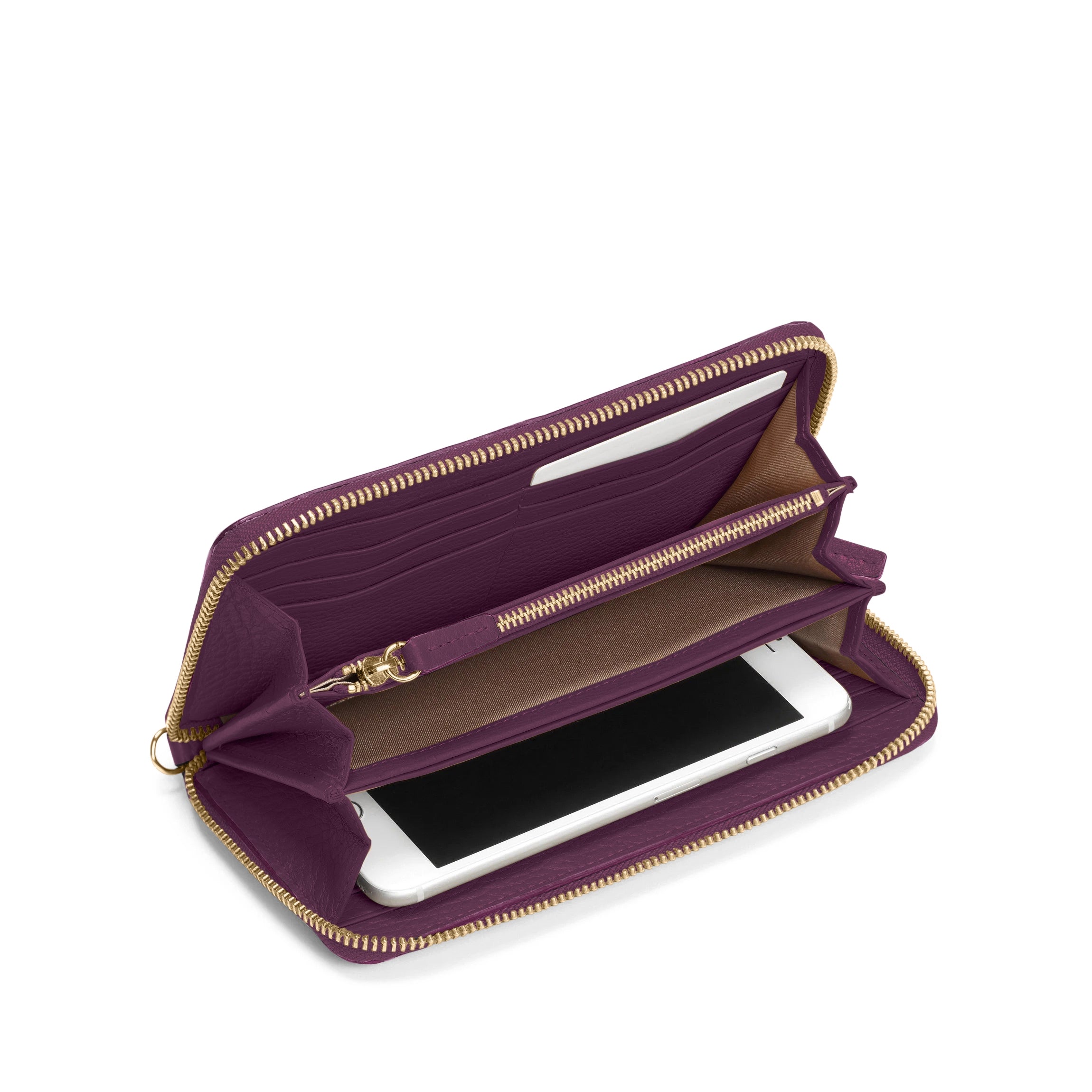 Klyde Continental Genuine Leather Wallet for Men - Deep Plum Color - Slim RFID Blocking Bifold Wallet for Everyday Use & Travel