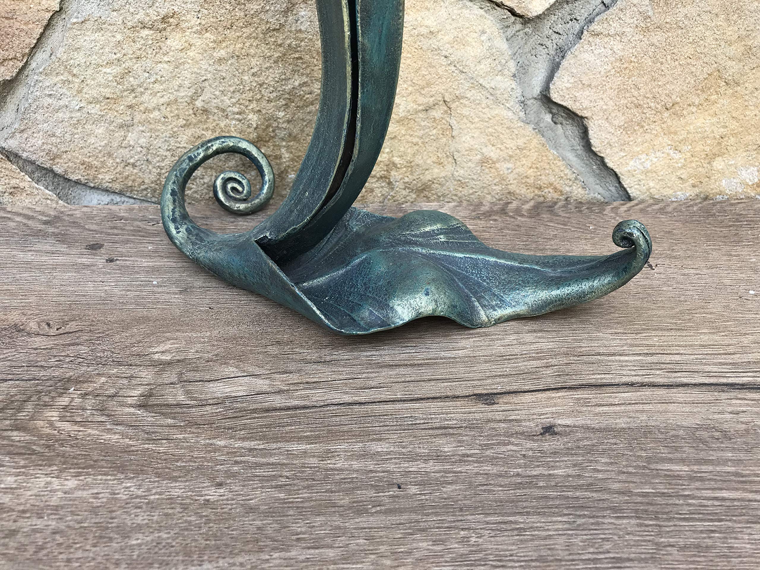 Hand-Forged Iron Tulip Flower - Unique 6th Anniversary & Mother's Day Gift for Her - Elegant Home Decor & Thoughtful Present for Special Occasions