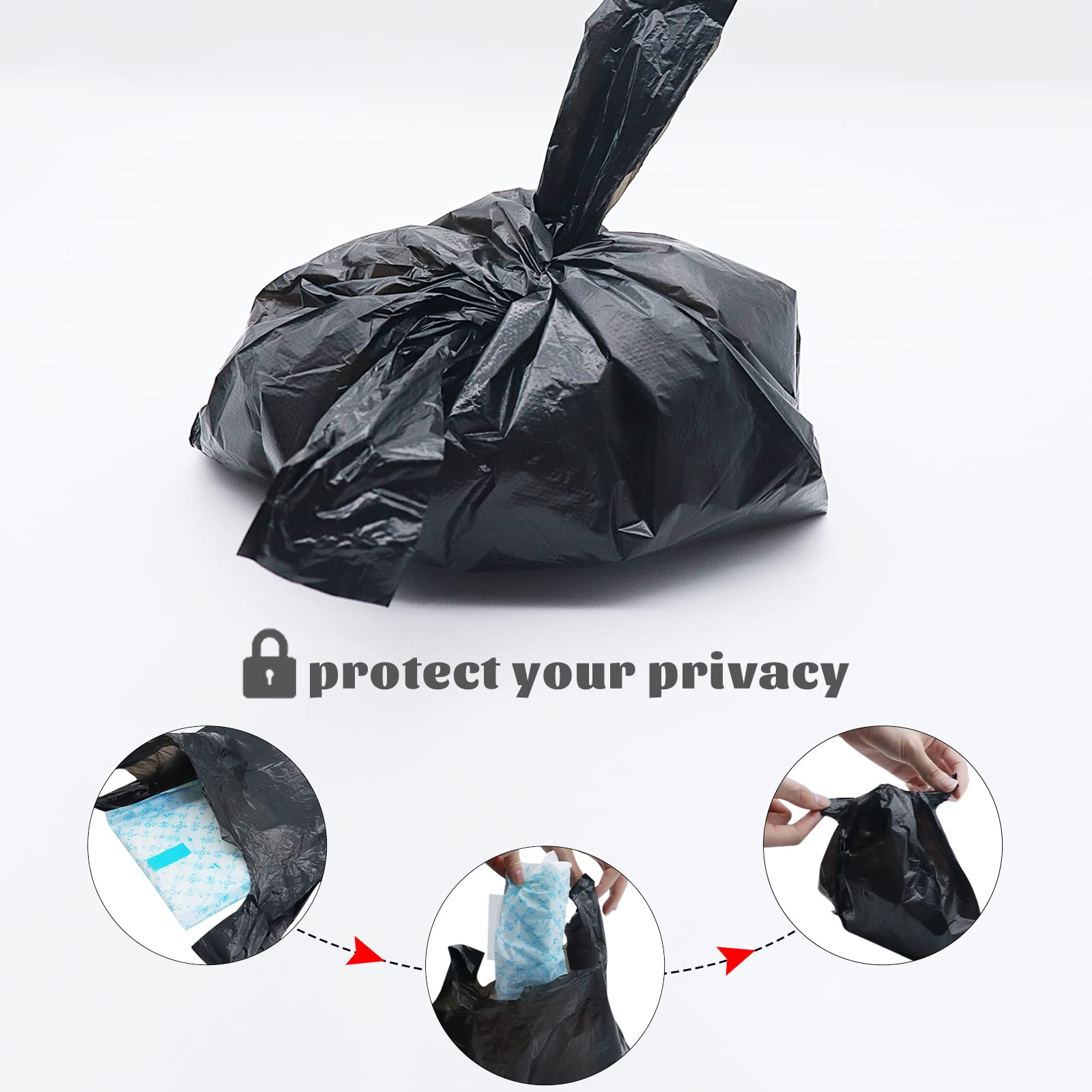400 PCS Sanitary Napkin Disposal Bags for Women - Leakproof & Odor Control Feminine Hygiene Waste Bags - Perfect for Travel, Gym, Work & Public Restrooms