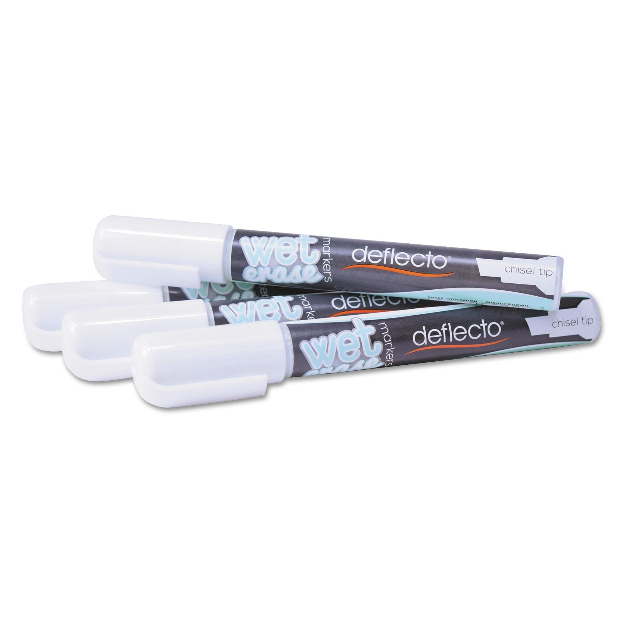 Deflecto 4-Pack White Marker, Chalk & Sign Board - Perfect for Classrooms, Offices & Retail Signage