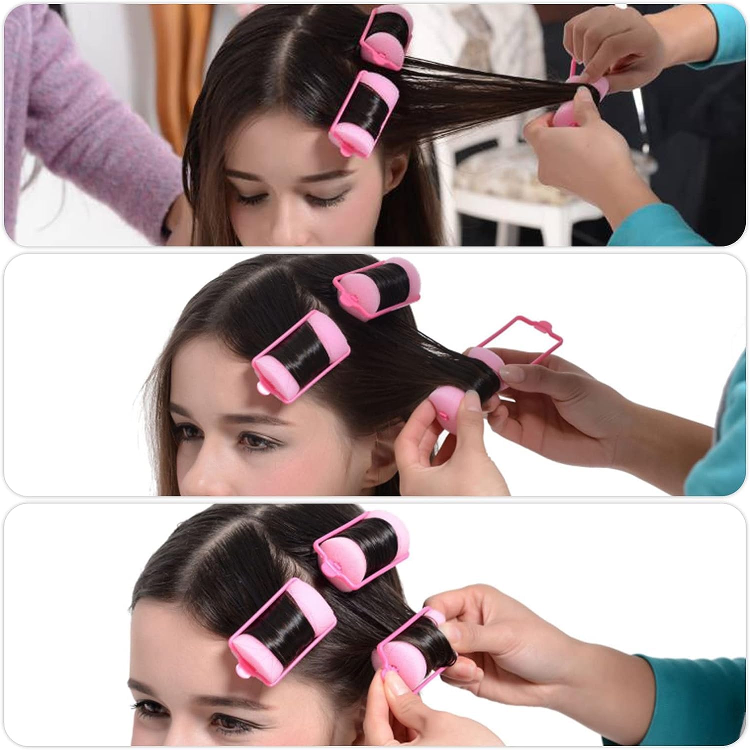 Ghelonadi Soft Foam Hair Rollers for Long Hair - 12 Pack No Heat Curling Sponge Rollers for Overnight Heatless Curls, DIY Hair Styling Tools for Women - Perfect for Home Salon, Wedding, Party & Everyday Hairstyles