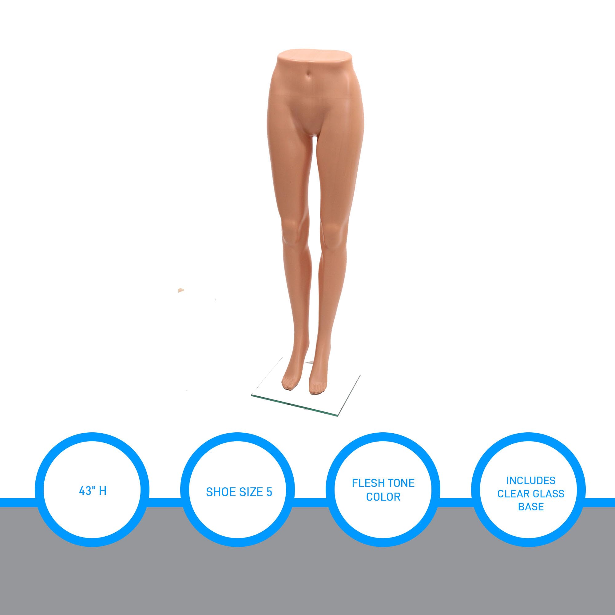 SSWBasics Female Plastic Mannequin Leg Display Form - 43