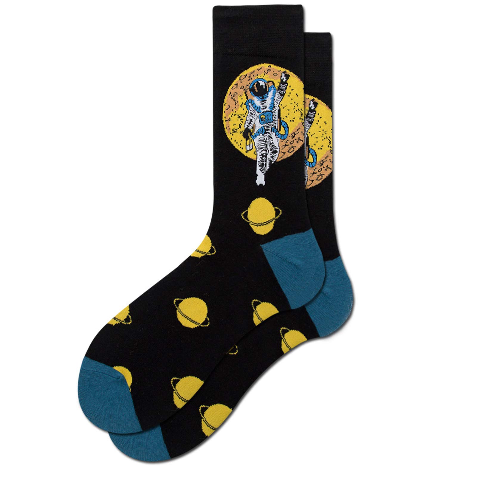Astronaut Star Constellations Funny Socks for Women - Space-Themed Novelty Crew Socks - Perfect for Cosplay, Gifts & Everyday Wear