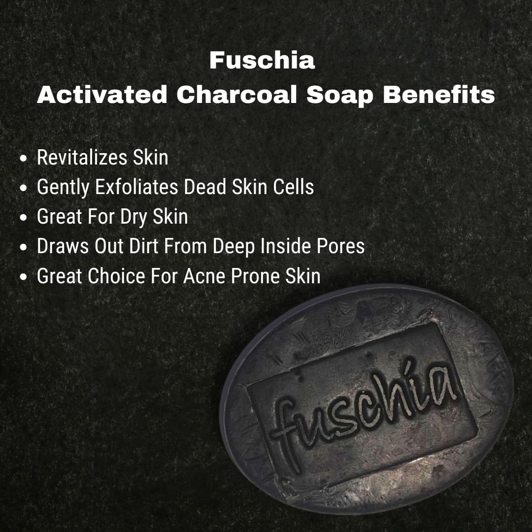 Natural Handmade Herbal Charcoal Soap with Activated Charcoal - 100g Deep Cleansing & Detoxifying Face & Body Bar | Acne & Blackhead Treatment | Skin Firming | All Skin Types | Perfect for Daily Skincare & Post-Workout Cleansing