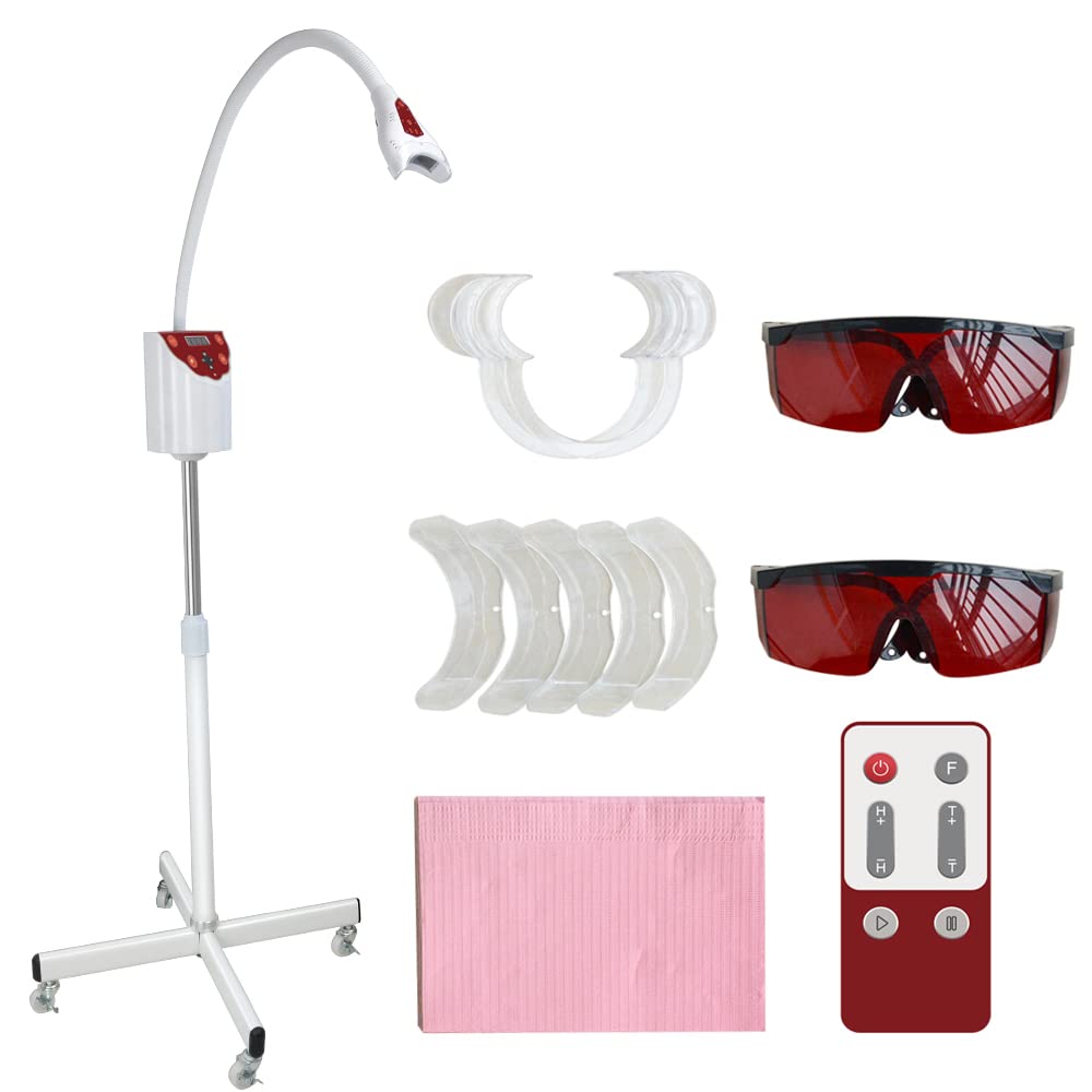 2023 Latest LED Teeth Whitening Kit with 4 Colors, Remote Control, Adjustable Light Intensities & Cold Bleaching Technology – Fast 3-5 Day Delivery | Perfect for Home Use, Travel, and Professional Dental Care