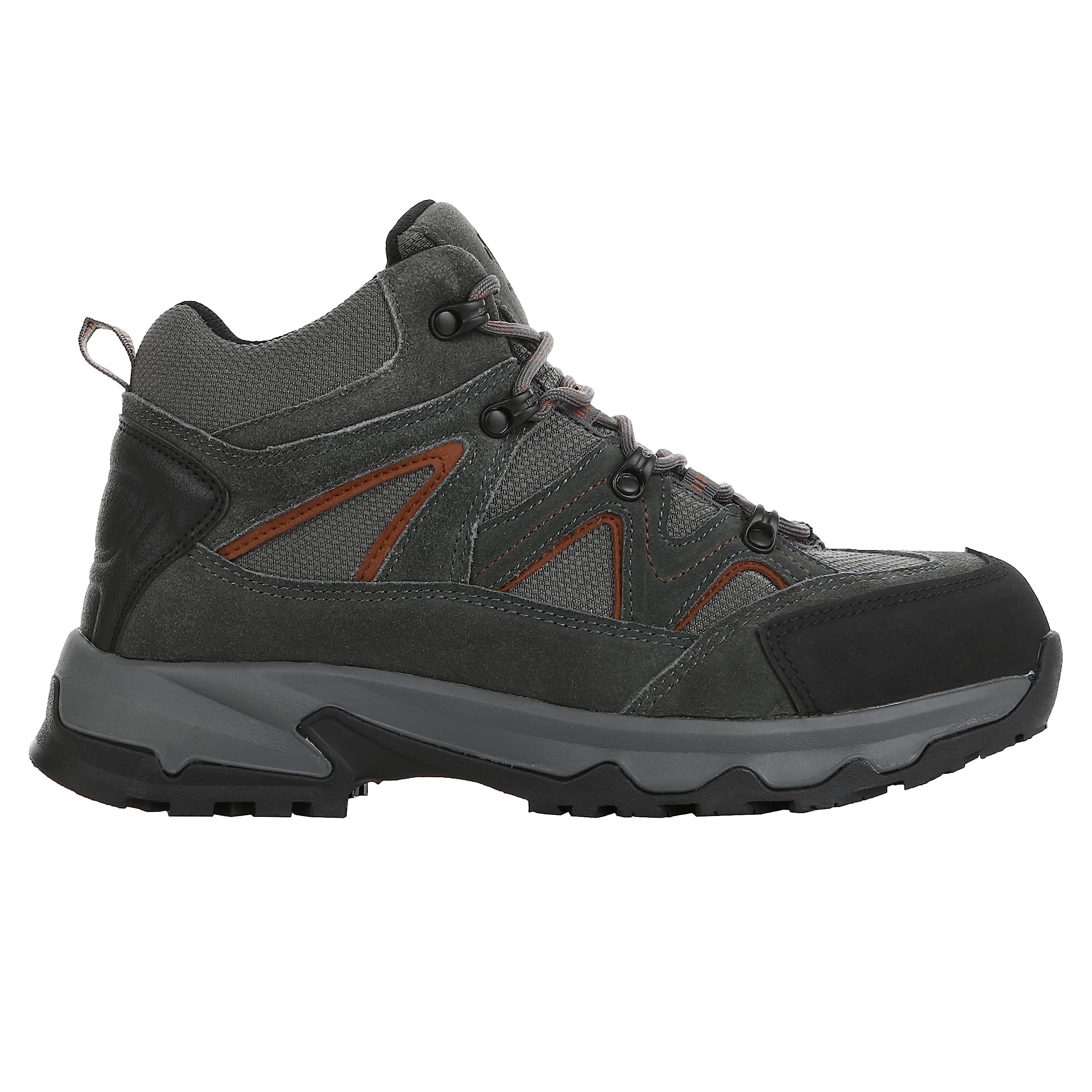 Northside Snohomish Men's Steel Toe Work Boots - Slip Resistant Construction Shoes with Brushed Rubber Toe Guard & EVA Midsole - Durable Suede & Nylon Upper - Ideal for Construction, Warehouse & Outdoor Work