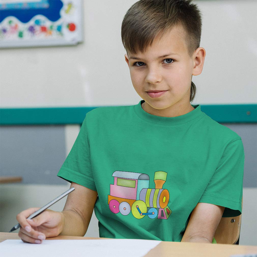 Kids Train Character T-Shirt - Soft Cotton Toddler Boys & Girls Tee - Perfect for Playtime, Birthday Gifts & Casual Wear