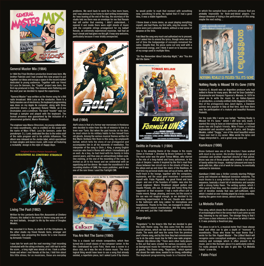 Fabio Frizzi From the Archives Vol 1: Frizzi Beyond Fulci LP - Limited Edition Vinyl Record for Horror Film Music Collectors | Perfect for Movie Soundtrack Enthusiasts & Vinyl Lovers